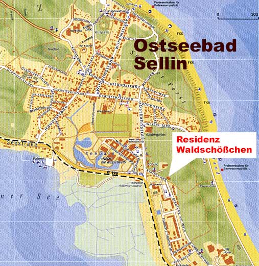 Detailkarte in Sellin auf Rügen