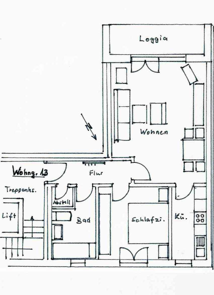 Grundriss der Ferienwohnung